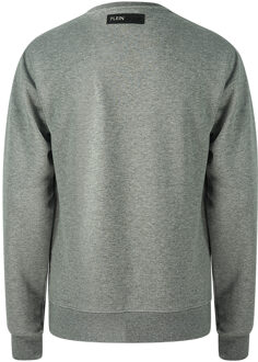 Philipp Plein Sport Zwart Logo Grijze Trui Grijs - M