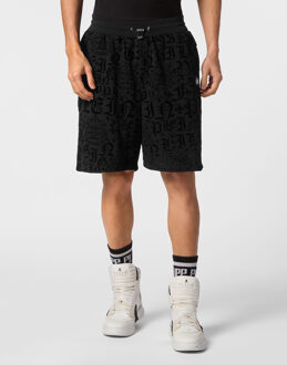Philipp Plein Sportieve Shorts Gothic Plein Zwart