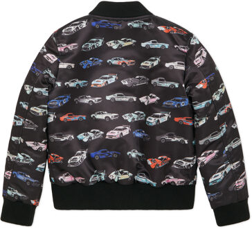 Philipp Plein Stain Bomber Ls Cars Racing - maat 8J / 128cm Zwart
