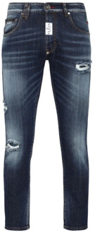 Philipp Plein Stijlvolle Slim-Fit Jeans Upgrade Collectie Philipp Plein , Blue , Heren - W36
