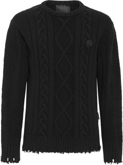 Philipp Plein Stijlvolle Sweater voor Heren Philipp Plein , Black , Heren - M,S