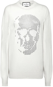 Philipp Plein Stijlvolle Sweaters voor Mannen en Vrouwen Philipp Plein , White , Dames