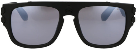 Philipp Plein Stijlvolle zonnebril Spp011W Philipp Plein , Black , Heren - 55 MM
