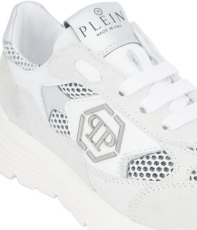 Philipp Plein Suede Low-Top Sneakers - maat EU 35 Wit