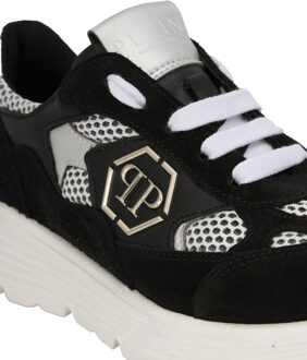 Philipp Plein Suede Low-Top Sneakers - maat EU 35 Zwart