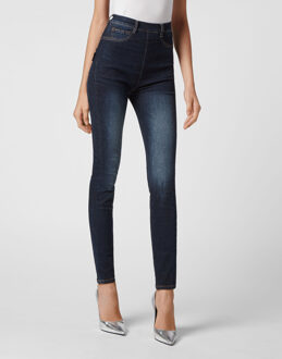 Philipp Plein Super Hoge Taille Jegging Donkerblauw - 31 (Taille)