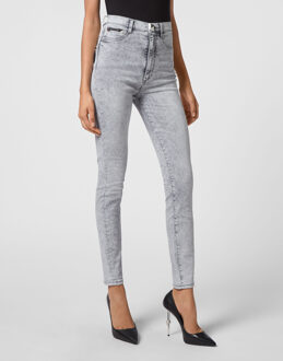Philipp Plein Super Hoge Taille Jegging Grijs - 30 (Taille)