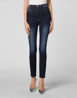 Philipp Plein Super Hoge Taille Jegging Iconic Plein Donkerblauw - 26 (Taille)