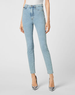 Philipp Plein Super Hoge Taille Jegging Iconic Plein Lichtblauw - 26 (Taille)