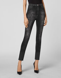 Philipp Plein Super Hoge Taille Jegging Iconic Plein Zwart - 25 (Taille)