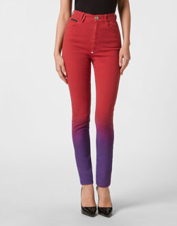 Philipp Plein Super Hoge Taille Jegging Rood - 28 (Taille)