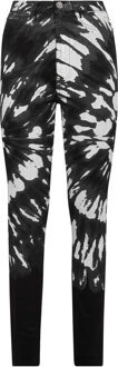 Philipp Plein Super Hoge Taille Jegging Tie Dye Zwart/wit - 26 (Taille)