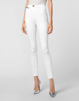 Philipp Plein Super Hoge Taille Jegging Wit - 25 (Taille)