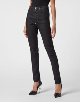 Philipp Plein Super Hoge Taille Jegging Zwart - 27 (Taille)