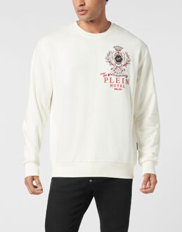 Philipp Plein Sweater Ls - maat S Crème