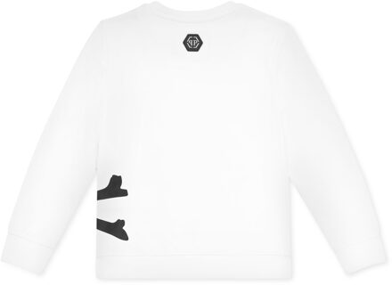 Philipp Plein Sweater Ls Skull Wit - 10J / 140cm