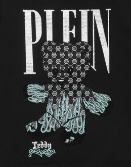 Philipp Plein Sweater Ls Teddy - maat 10J / 140cm Zwart