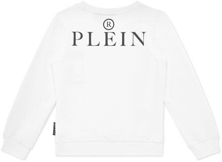 Philipp Plein Sweater Ls Teddy - maat 6J / 116cm Wit