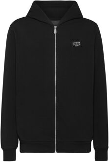 Philipp Plein Sweatjack Met Capuchon Iconic Plein Zwart