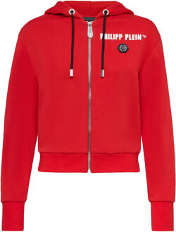 Philipp Plein Sweatjack Met Capuchon Rood