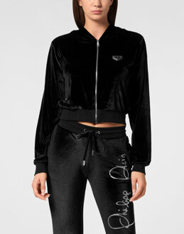 Philipp Plein Sweatjack Met Capuchon Signature Zwart