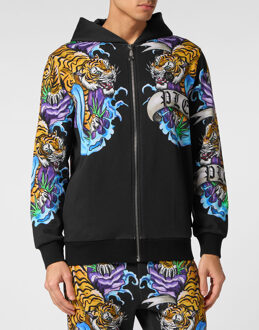 Philipp Plein Sweatjack Met Capuchon Tattoo Zwart