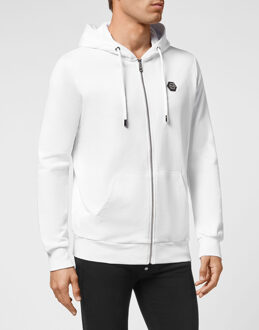 Philipp Plein Sweatjack Met Capuchon Wit