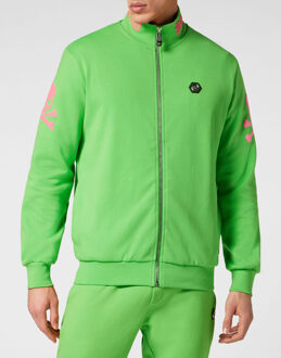 Philipp Plein Sweatjack Skull&Bones Groen - 4XL