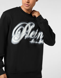Philipp Plein Sweatshirt Blur Signature - maat L Zwart