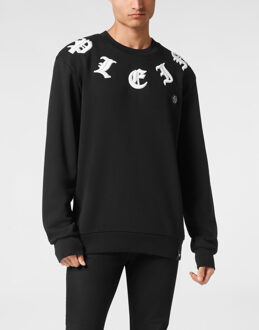 Philipp Plein Sweatshirt Gothic Plein - maat XL Zwart
