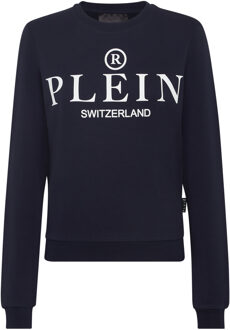 Philipp Plein Sweatshirt Iconic Plein - maat S Donkerblauw