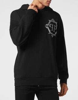 Philipp Plein Sweatshirt Met Capuchon Chrome Zwart - XS