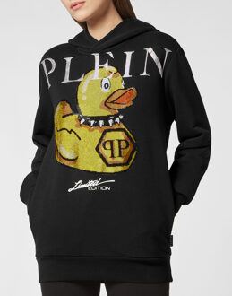 Philipp Plein Sweatshirt Met Capuchon Duck Zwart