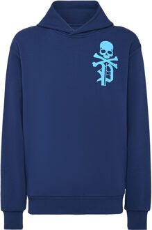 Philipp Plein Sweatshirt Met Capuchon Gothic Plein Donkerblauw