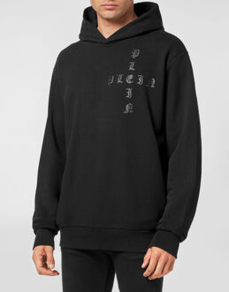 Philipp Plein Sweatshirt Met Capuchon Gothic Plein - maat 2XL Zwart