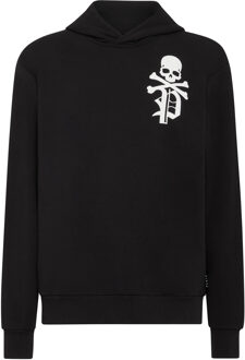 Philipp Plein Sweatshirt Met Capuchon Gothic Plein Zwart