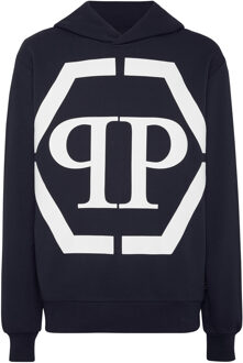 Philipp Plein Sweatshirt Met Capuchon Hexagon Blauw/marineblauw - L