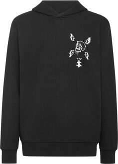 Philipp Plein Sweatshirt Met Capuchon Hexagon - maat Zwart