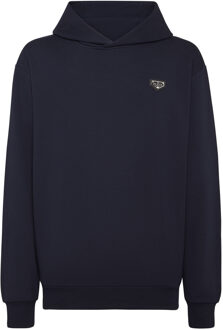 Philipp Plein Sweatshirt Met Capuchon Iconic Plein - maat Donkerblauw