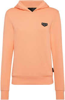 Philipp Plein Sweatshirt Met Capuchon Iconic Plein - maat L Zalm
