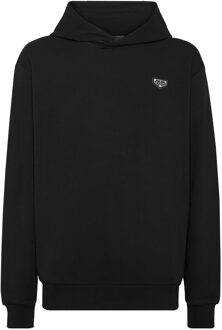 Philipp Plein Sweatshirt Met Capuchon Iconic Plein Zwart