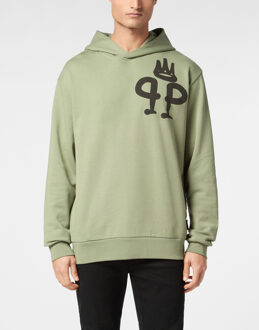 Philipp Plein Sweatshirt Met Capuchon King Plein Groen