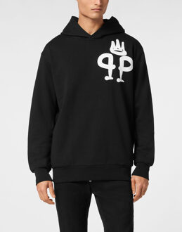 Philipp Plein Sweatshirt Met Capuchon King Plein Zwart - L
