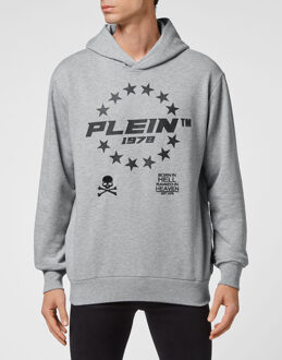 Philipp Plein Sweatshirt Met Capuchon - maat L Grijs