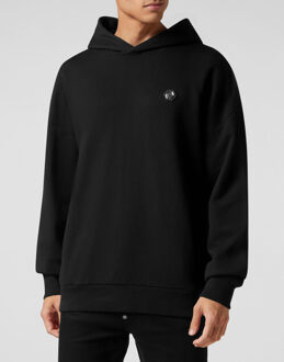 Philipp Plein Sweatshirt Met Capuchon - maat L Zwart