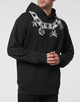 Philipp Plein Sweatshirt Met Capuchon - maat XL Zwart