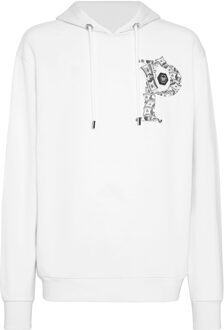 Philipp Plein Sweatshirt Met Capuchon Money - maat 3XL Wit