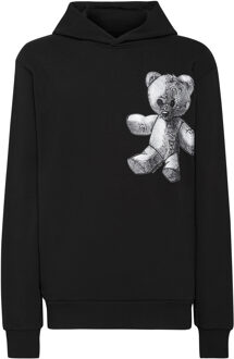 Philipp Plein Sweatshirt Met Capuchon Paisley - maat 3XL Zwart