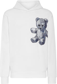 Philipp Plein Sweatshirt Met Capuchon Paisley Wit/Blauw - 4XL