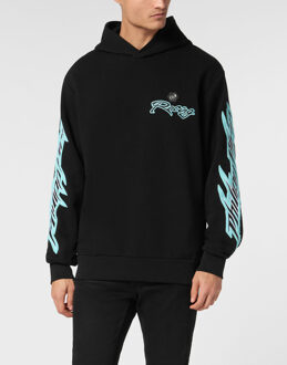 Philipp Plein Sweatshirt Met Capuchon Racing Zwart - 2XL